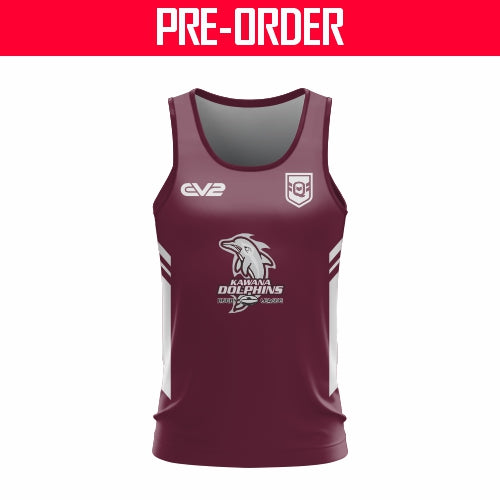 Kawana Dolphins SRL - Maroon Supporter Singlet