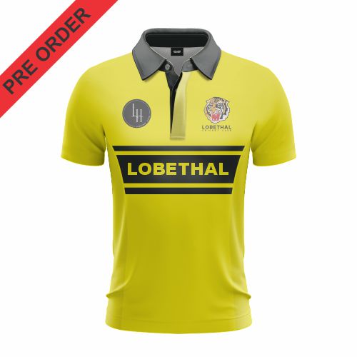 Lobethal Cricket Club  - Cricket Shirt Short Sleeve - Yellow