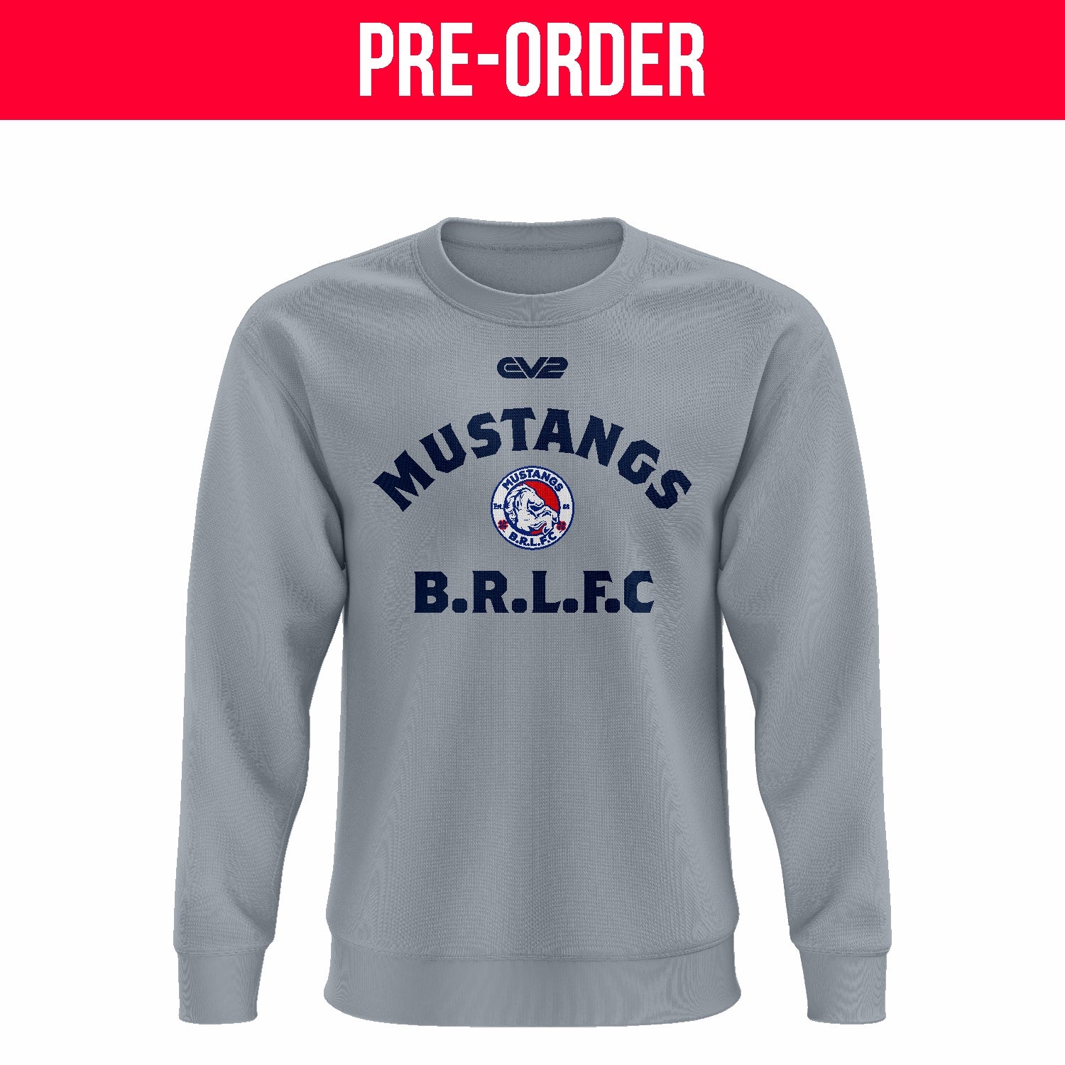 Mustang Brothers RLFC - Grey Crew Neck Jumper
