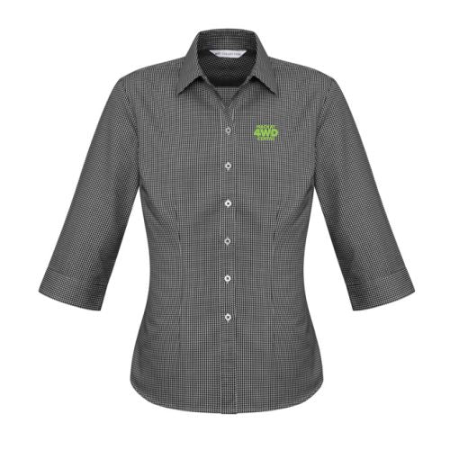 MACKAY 4WD CENTRE-S716LT ELLISON BUSINESS SHIRT BLACK CHECK-LADIES