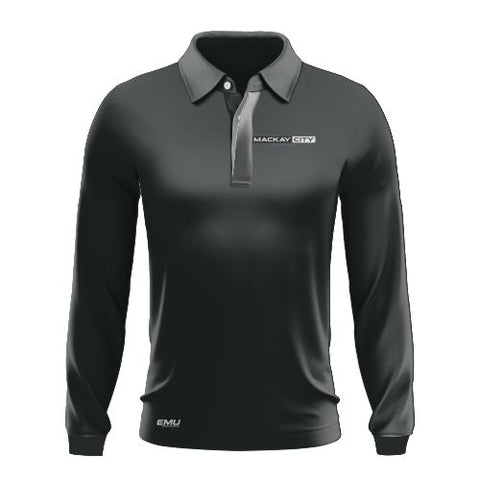 MACKAY CITY AUTO GROUP CHAMPION POLO LS-STAFF -BLUE