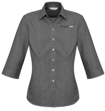 MACKAY CITY AUTO GROUP-S716LT ELLISON BUSINESS SHIRT BLACK CHECK-LADIES