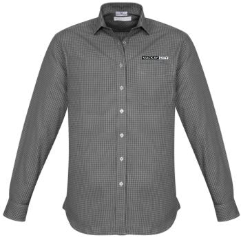 MACKAY CITY AUTO GROUP-S716ML ELLISON BUSINESS SHIRT BLACK CHECK-MENS