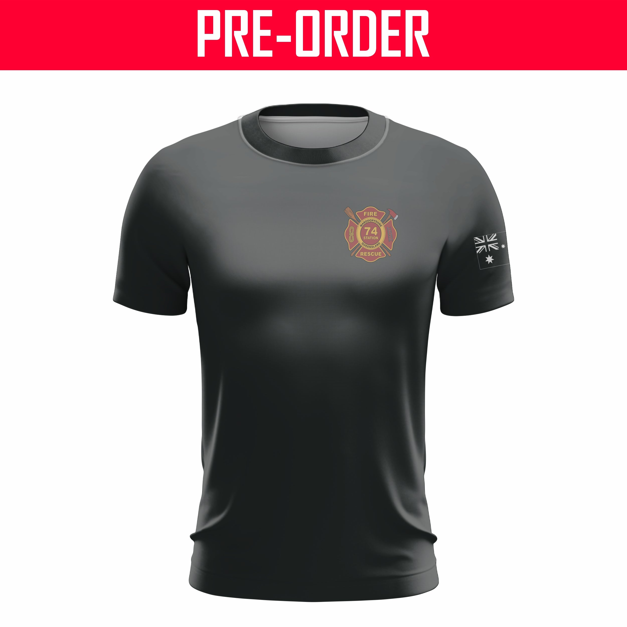 Maroochydore Fire Station - Cotton Tee - Black
