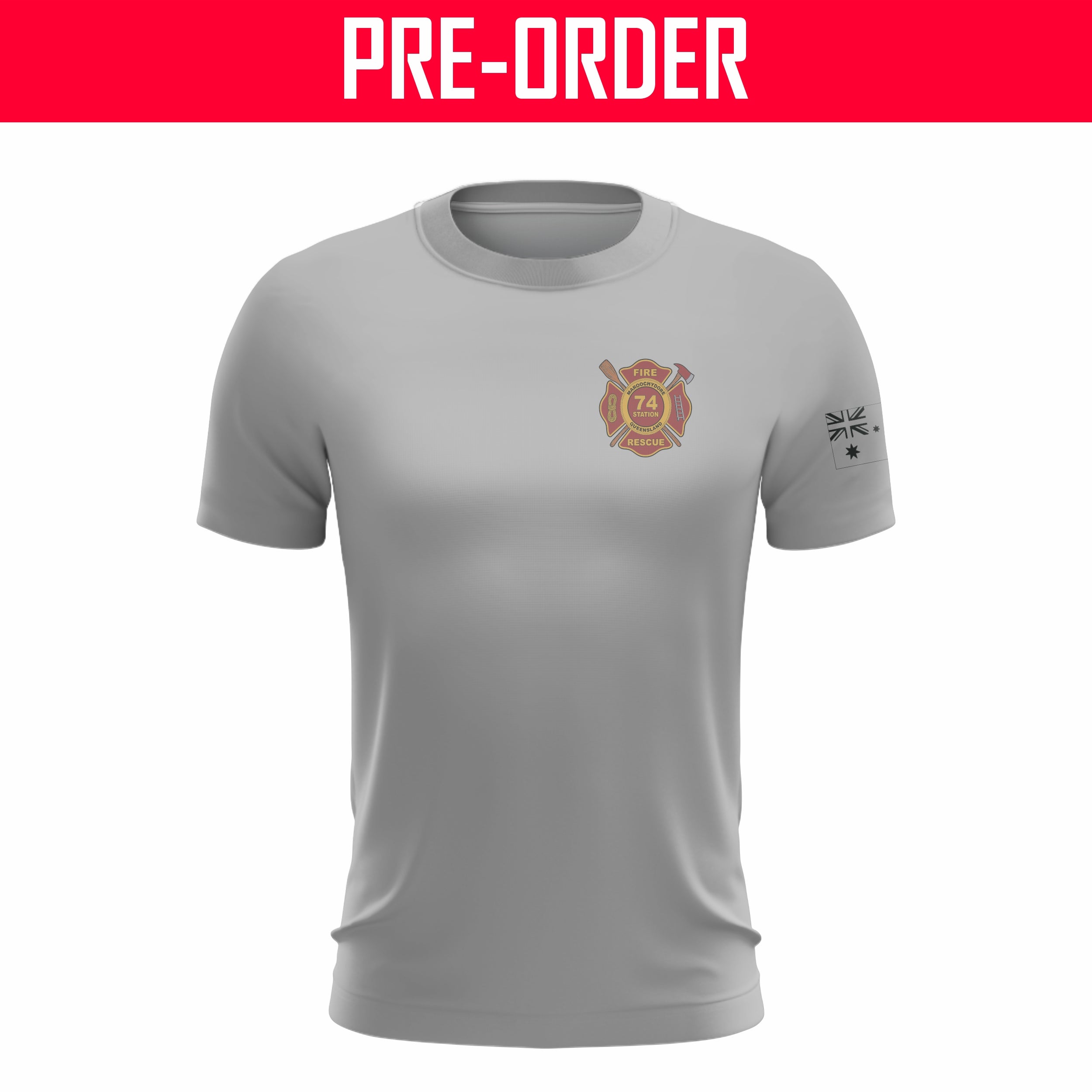 Maroochydore Fire Station - Cotton Tee - Grey