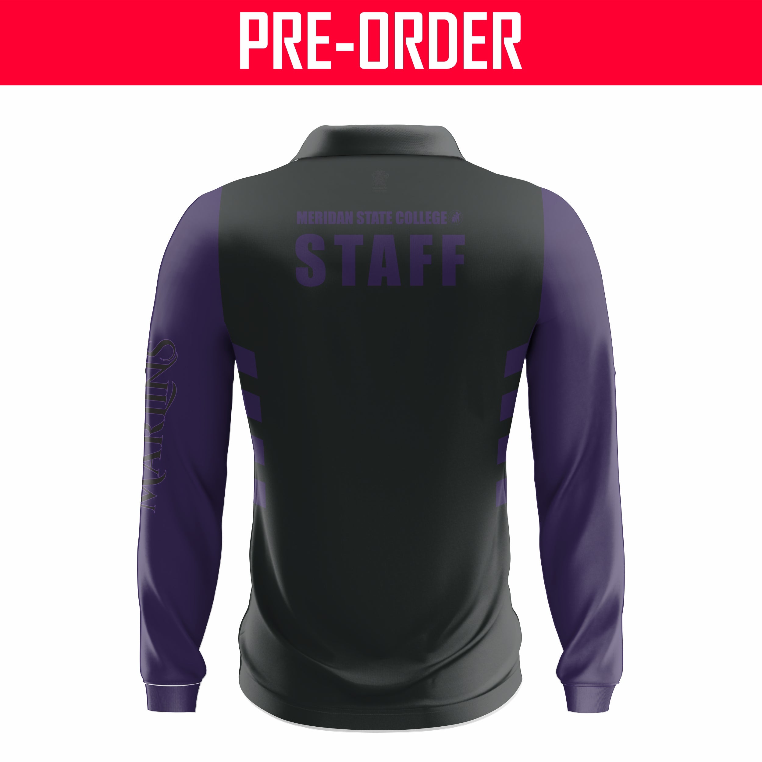 Meridan State College - Long Sleeve Club Polo - Option B (Staff)