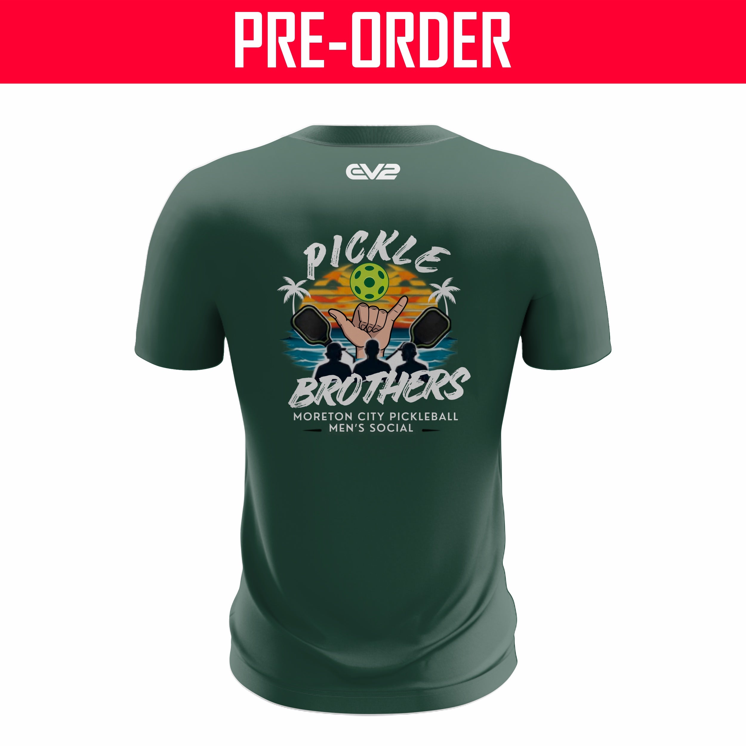 Moreton City Pickleball - Training Shirt - Green