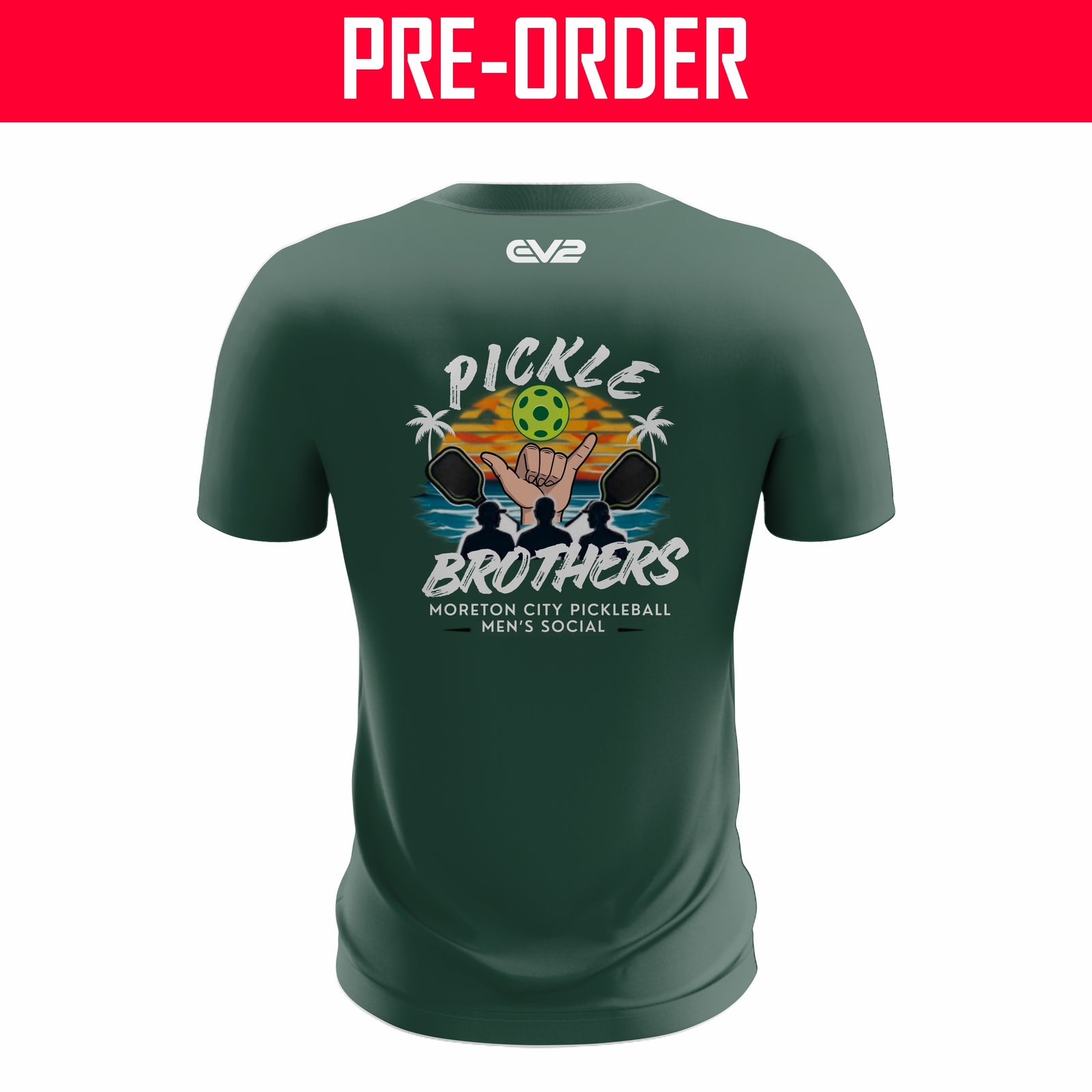 Moreton City Pickleball - Training Shirt - Green