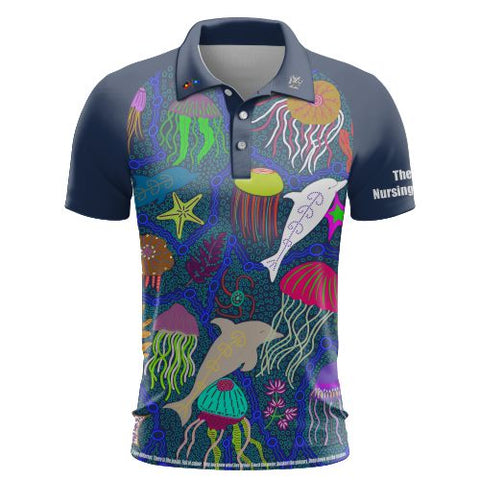QED I See Differently Polo  - Club Polo - Bright Blue