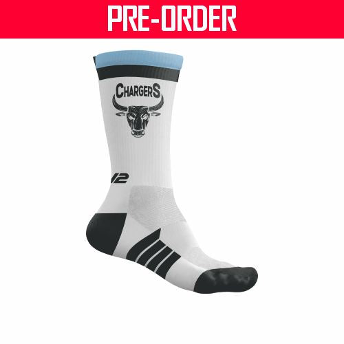 Norths Chargers SRL -  White EV2 Pro Socks