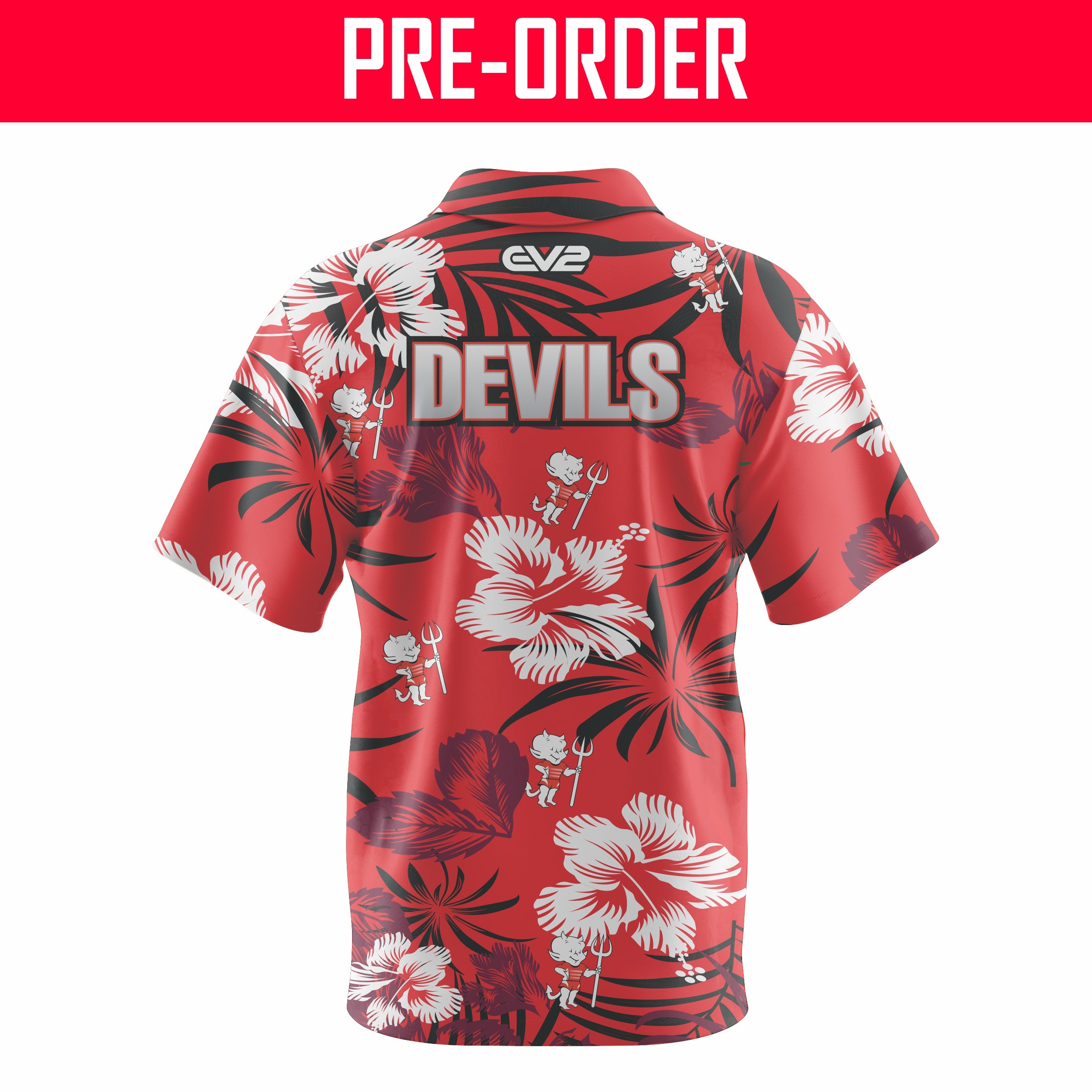 Norths Devils JRL Mackay - Resort Shirt Red