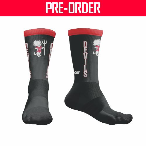 Norths Devils JRL Mackay - Pro Crew Sock - Black