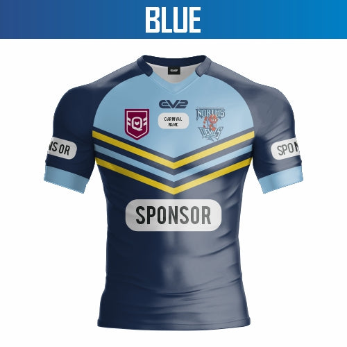 NORTHS DEVILS RL TOWNSVILLE - PRO PLAYING JERSEY (BLUE)