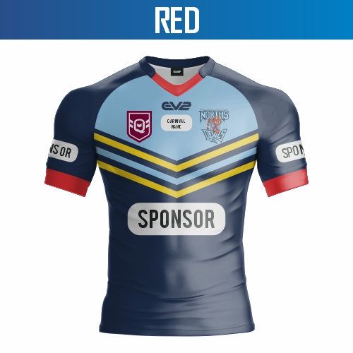 NORTHS DEVILS RL TOWNSVILLE - PRO PLAYING JERSEY (RED)