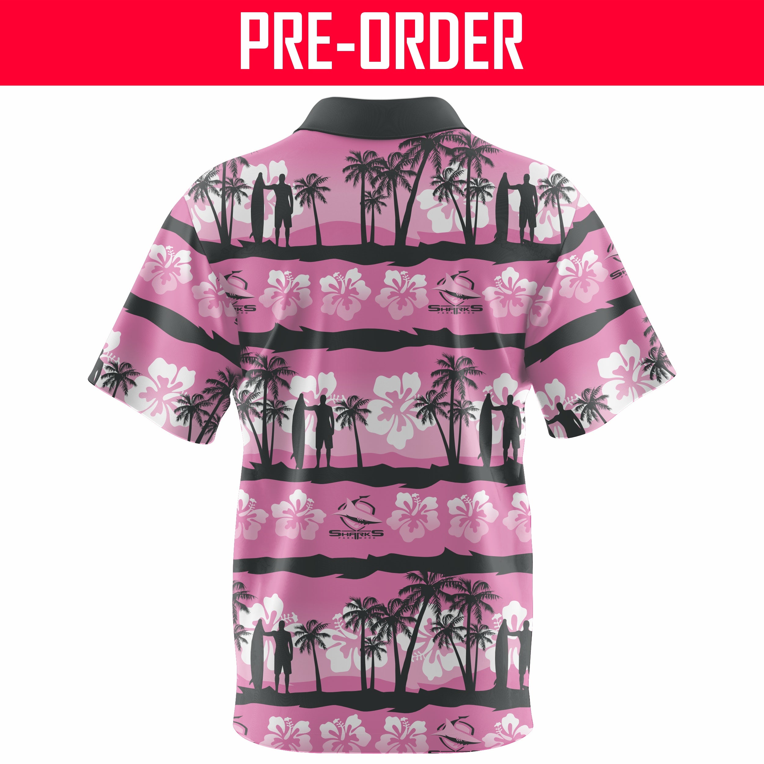 Parkwood Sharks RLFC - Resort Shirt - PINK