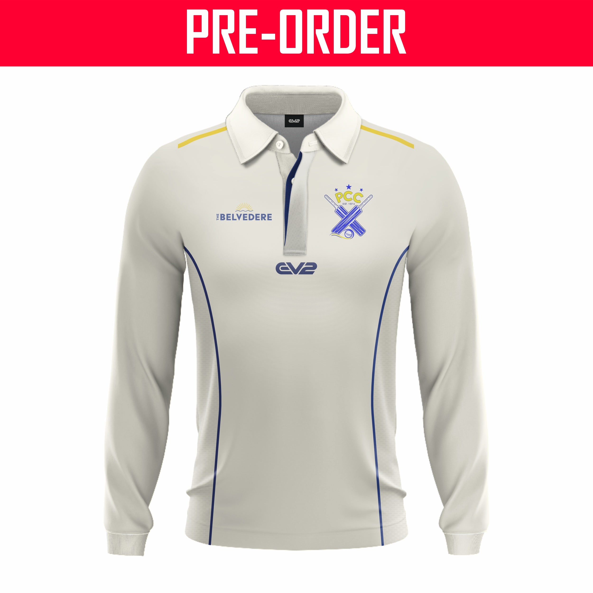 Peninsula Cricket Club - Champion Cricket Shirt - Creams Long Sleeve