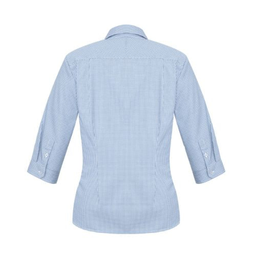 PICKERINGS INVESTMENTS S716LT LADIES ELLISON BUSINESS SHIRT BLUE CHECK