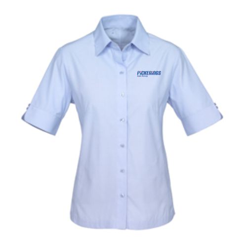 PICKERINGS AUTO GROUP S29522 AMBASSADOR S/S BUSINESS SHIRT BLUE-LADIES