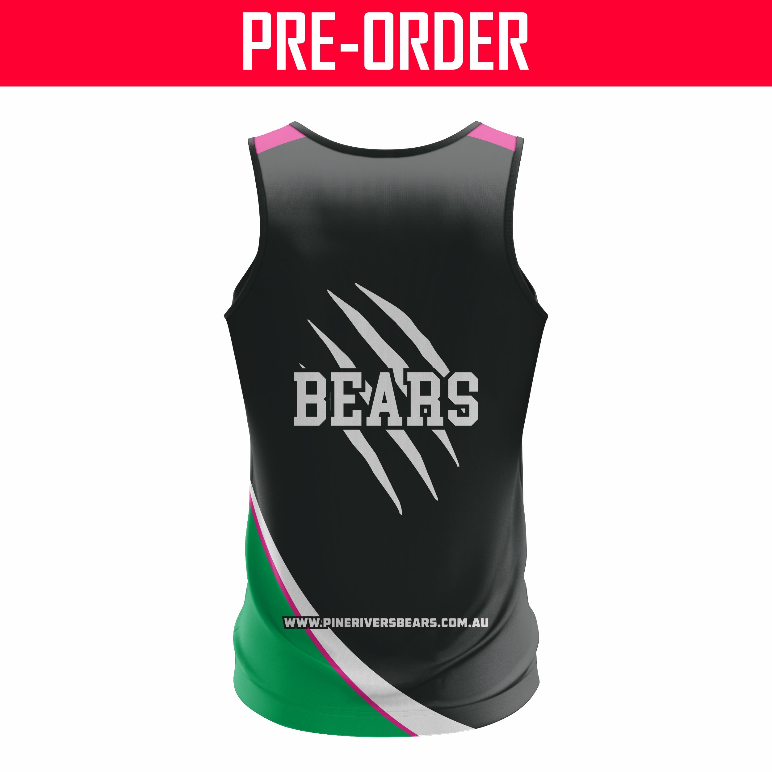 Pine Rivers Bears RLFC - Training Singlet B (Pink)