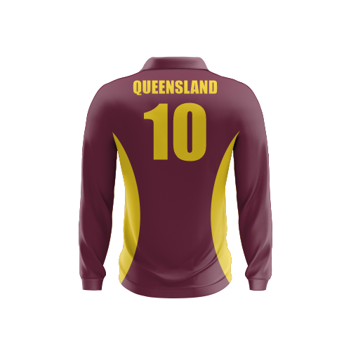 Queensland Veterans Cricket shop - Pro Cricket Shirt - Long Sleeve