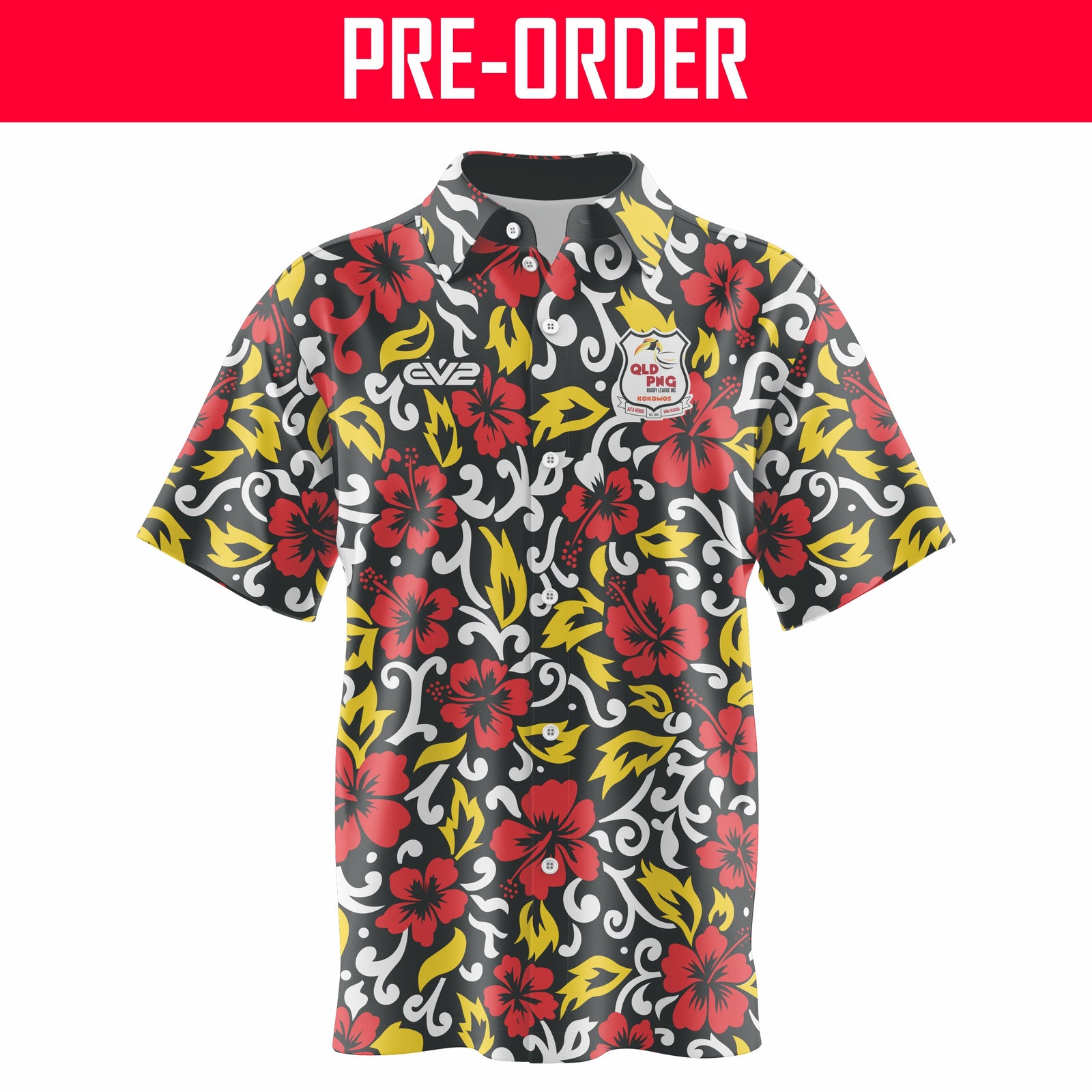 QLD PNG Kokomos Rugby League - Resort Shirt