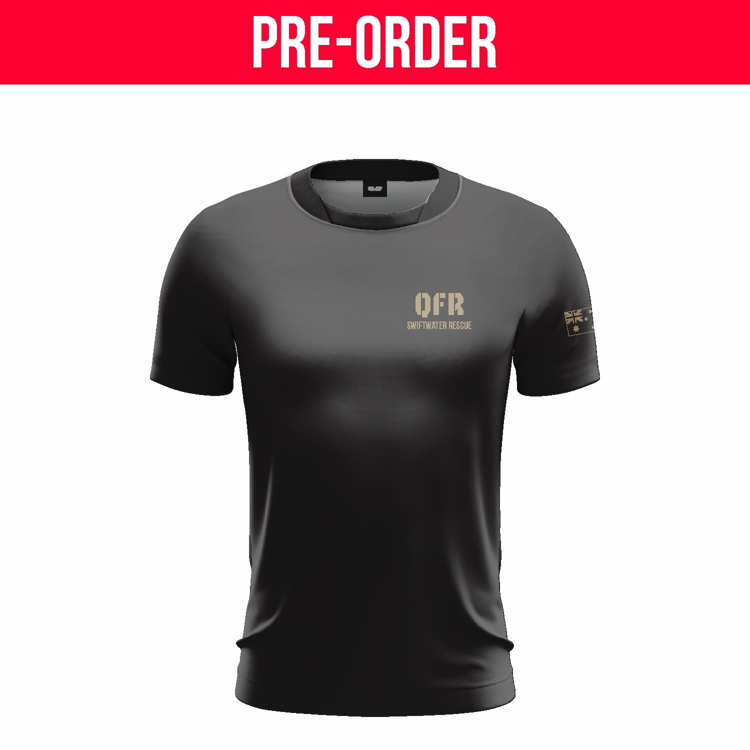 QLD FIRE - SWIFTWATER RESCUE - BLACK COTTON TEE