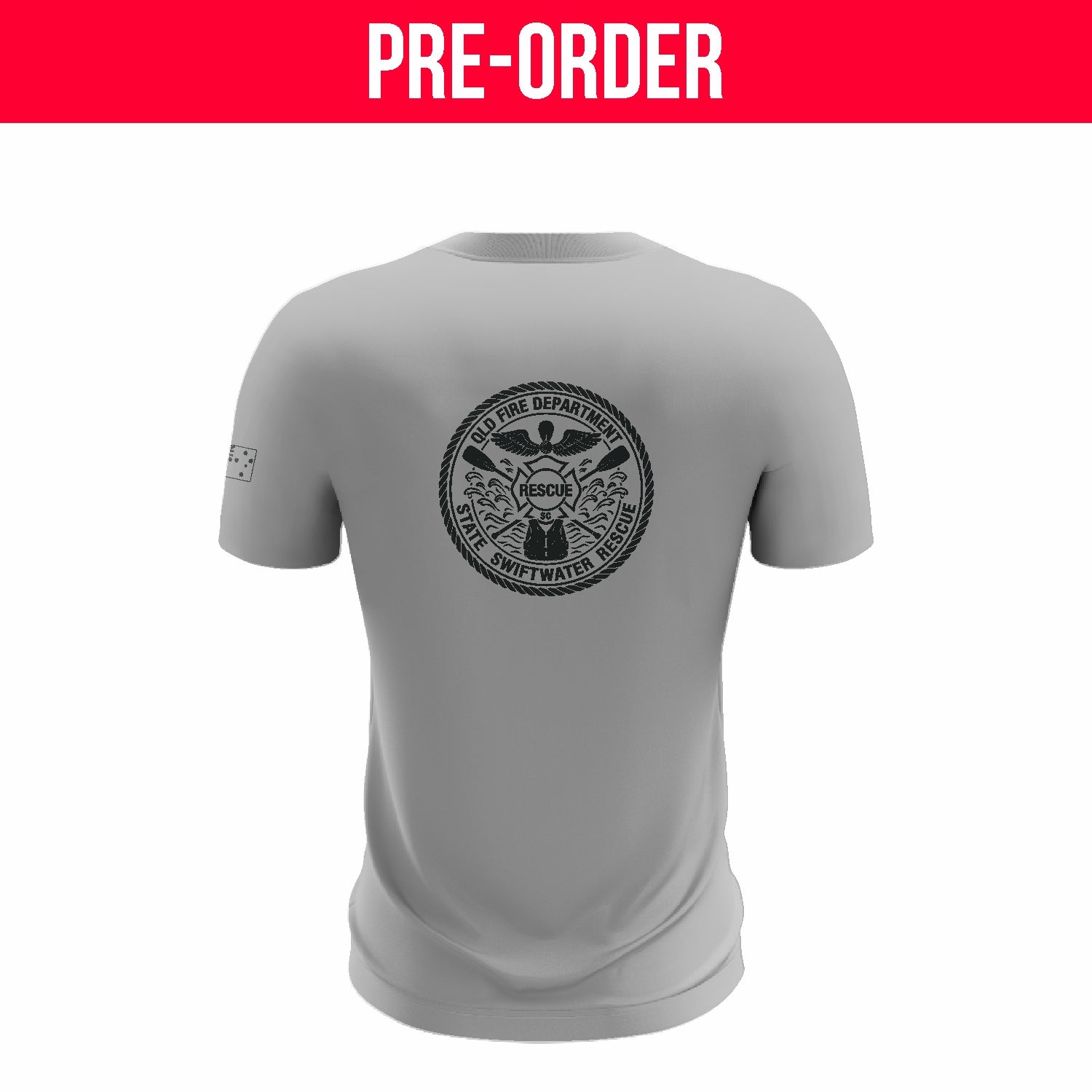 QLD FIRE - SWIFTWATER RESCUE - GREY COTTON TEE