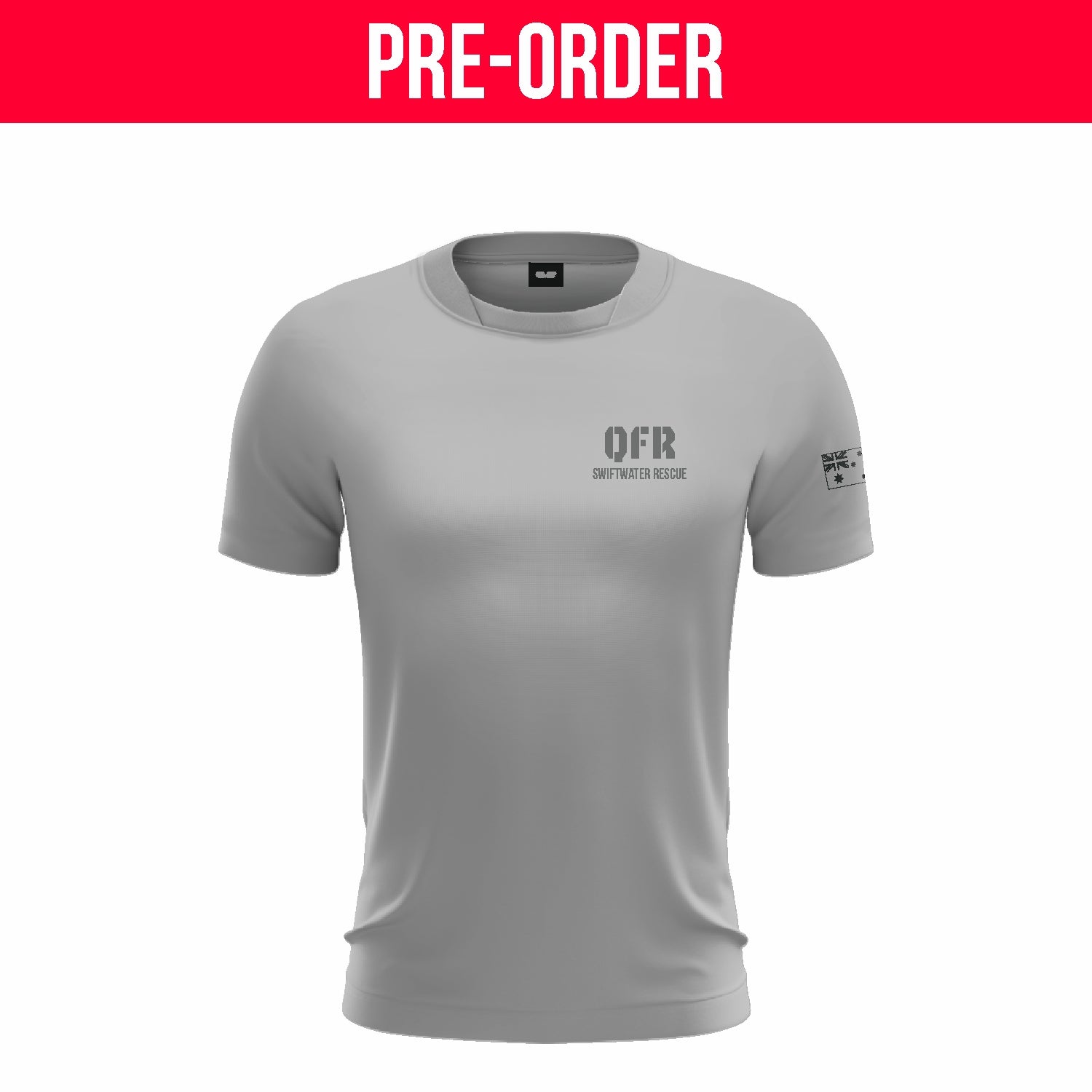 QLD FIRE - SWIFTWATER RESCUE - GREY COTTON TEE