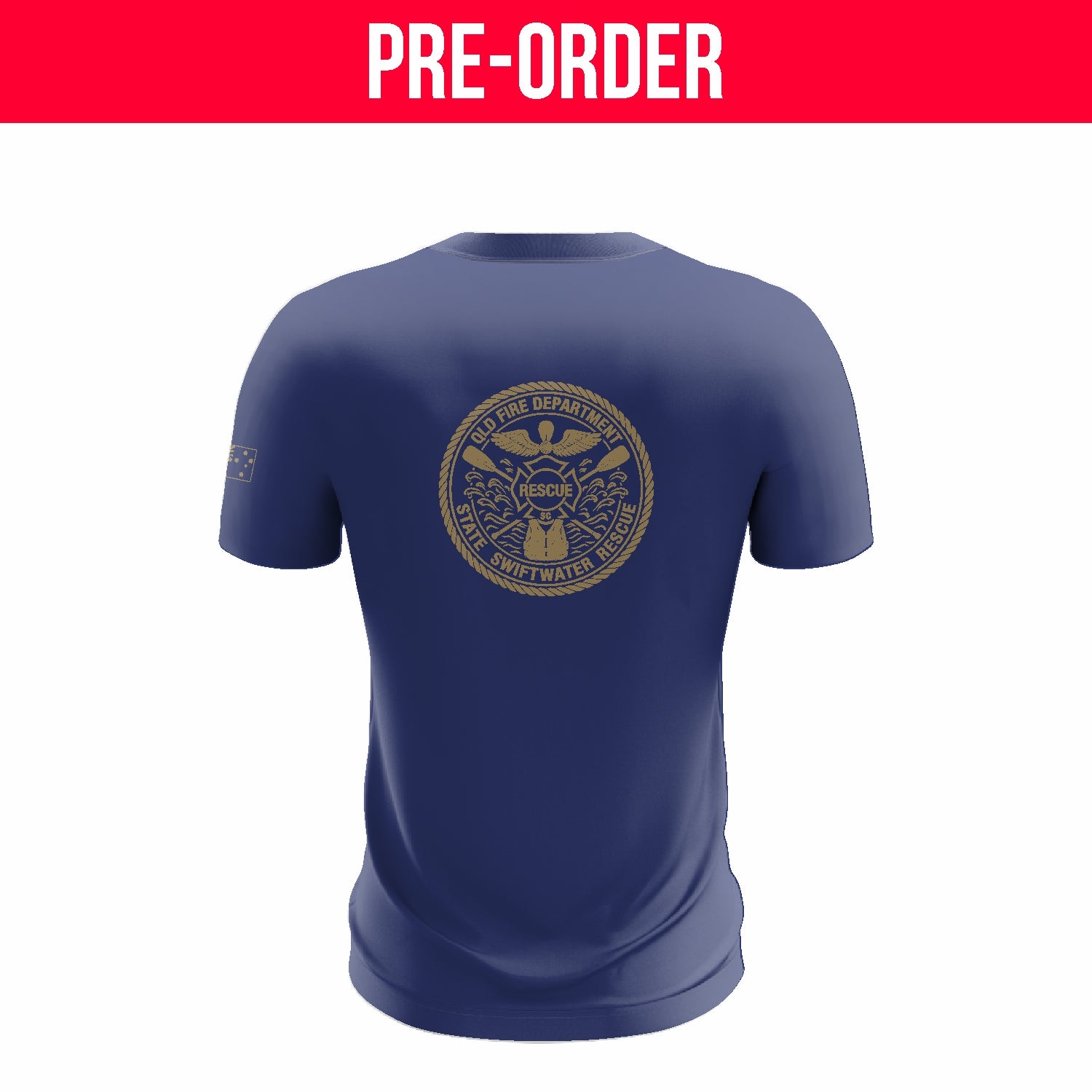 QLD FIRE - SWIFTWATER RESCUE - NAVY COTTON TEE