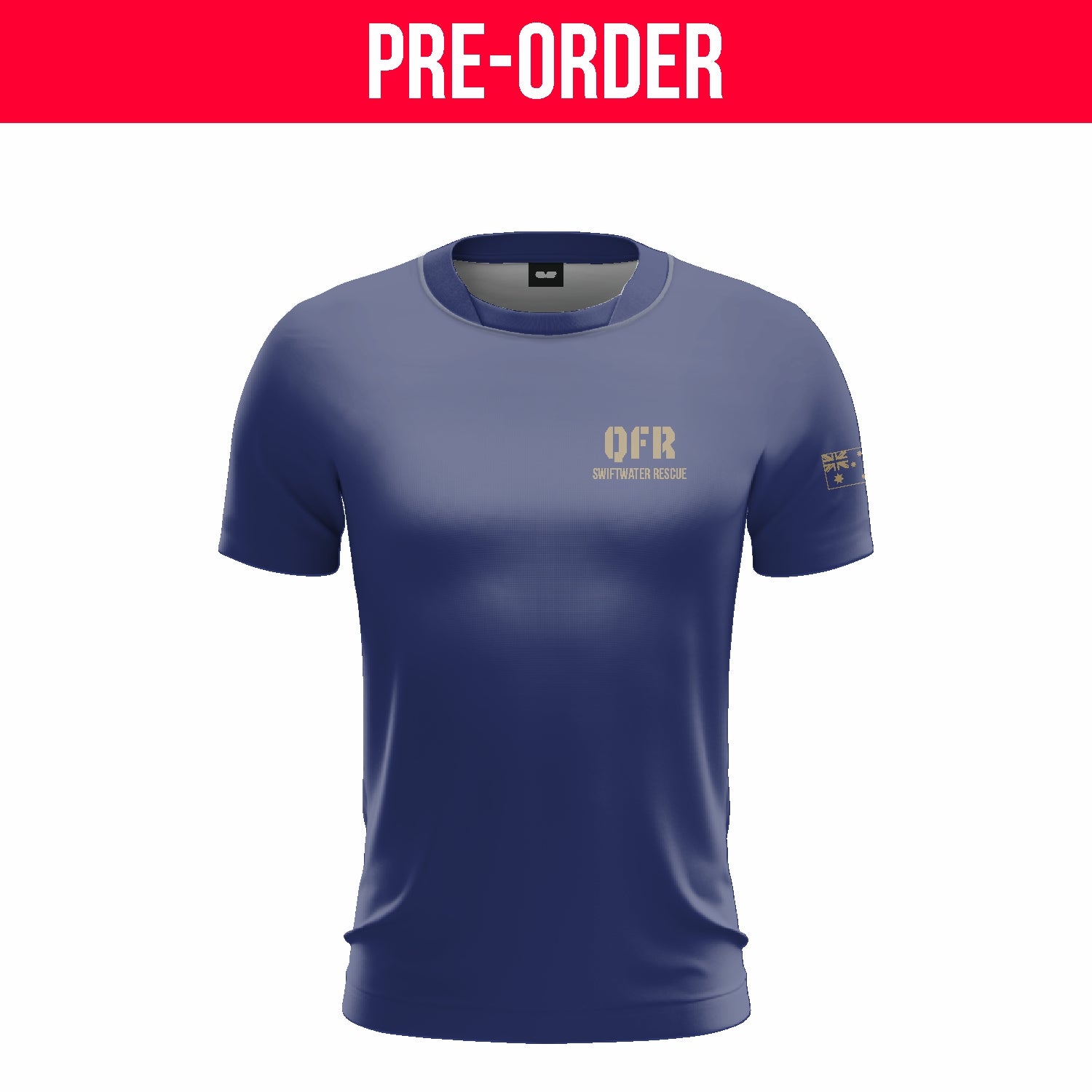 QLD FIRE - SWIFTWATER RESCUE - NAVY COTTON TEE