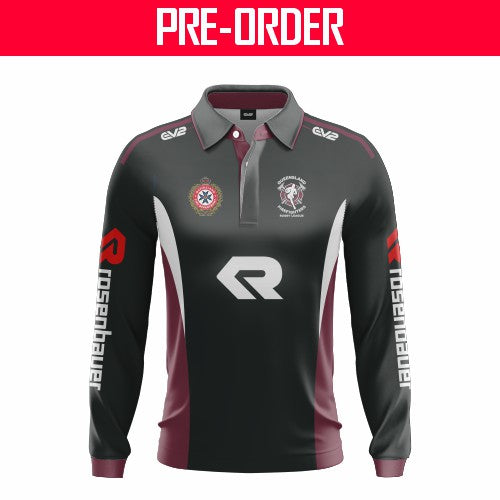 QLD FIRE RUGBY LEAGUE - Champion Polo Long Sleeve