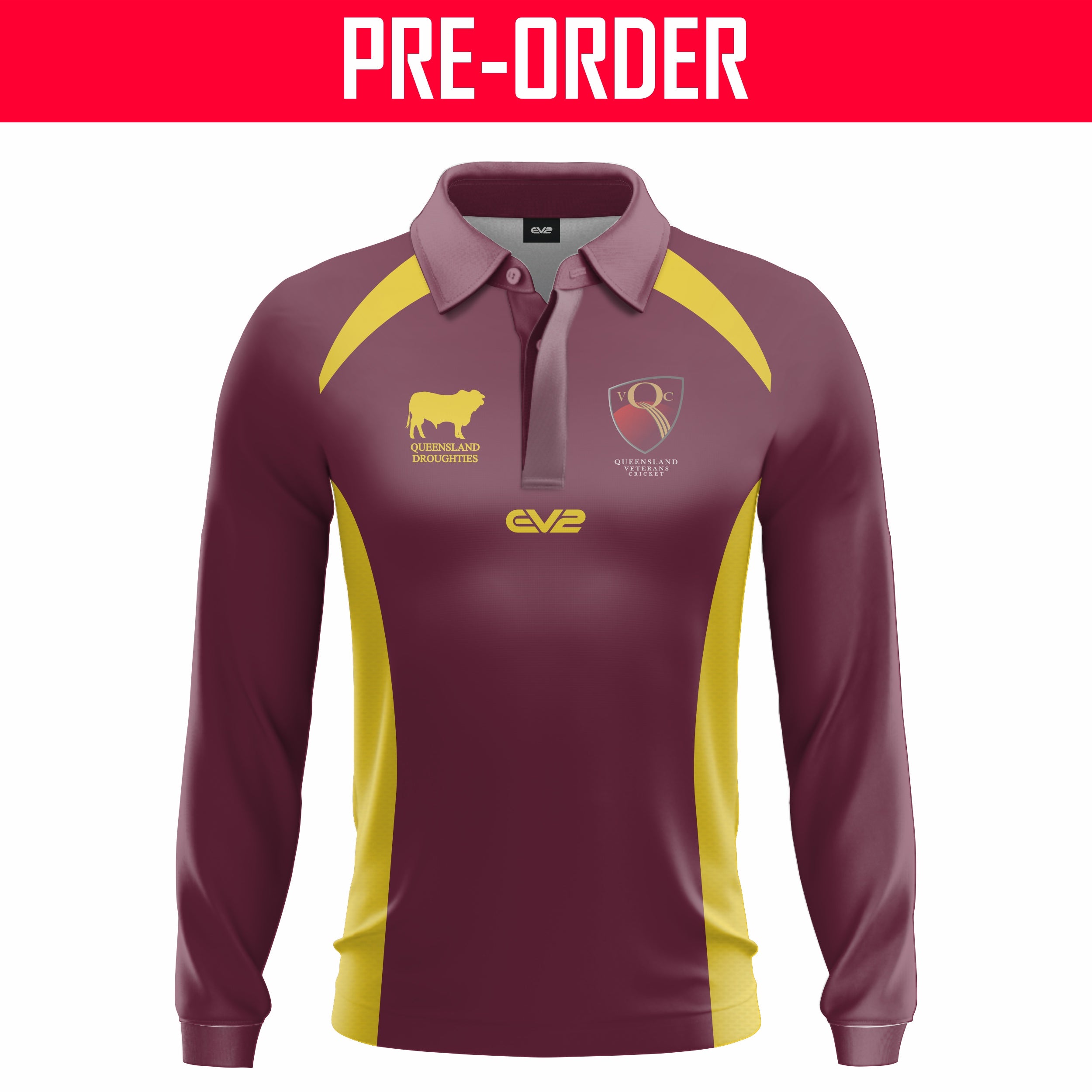 Queensland Veterans Cricket - Champion Cricket Shirt L/S