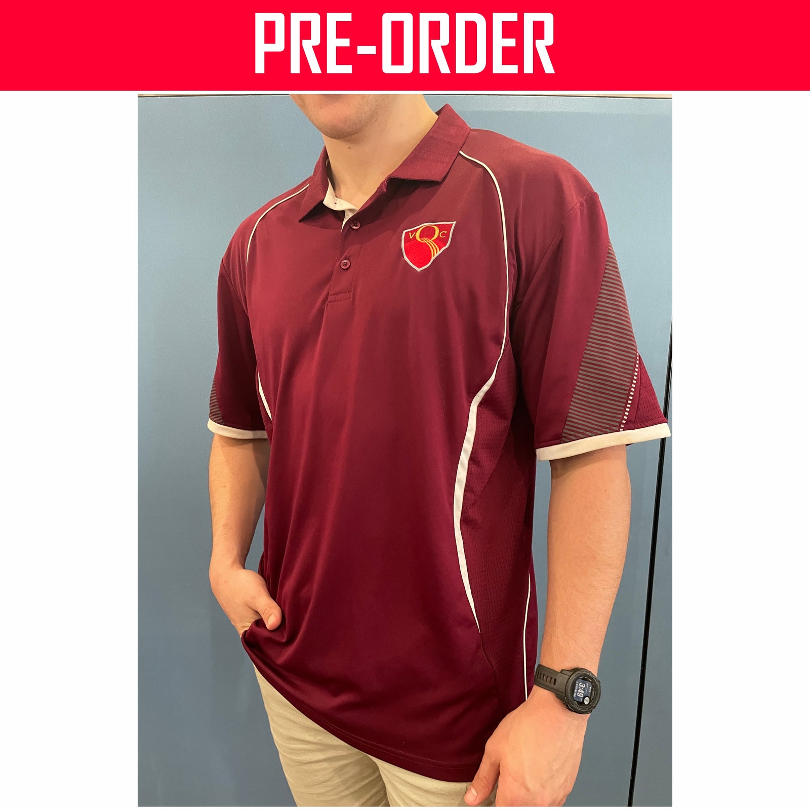 Queensland Veterans Cricket -  Polo Maroon S/S