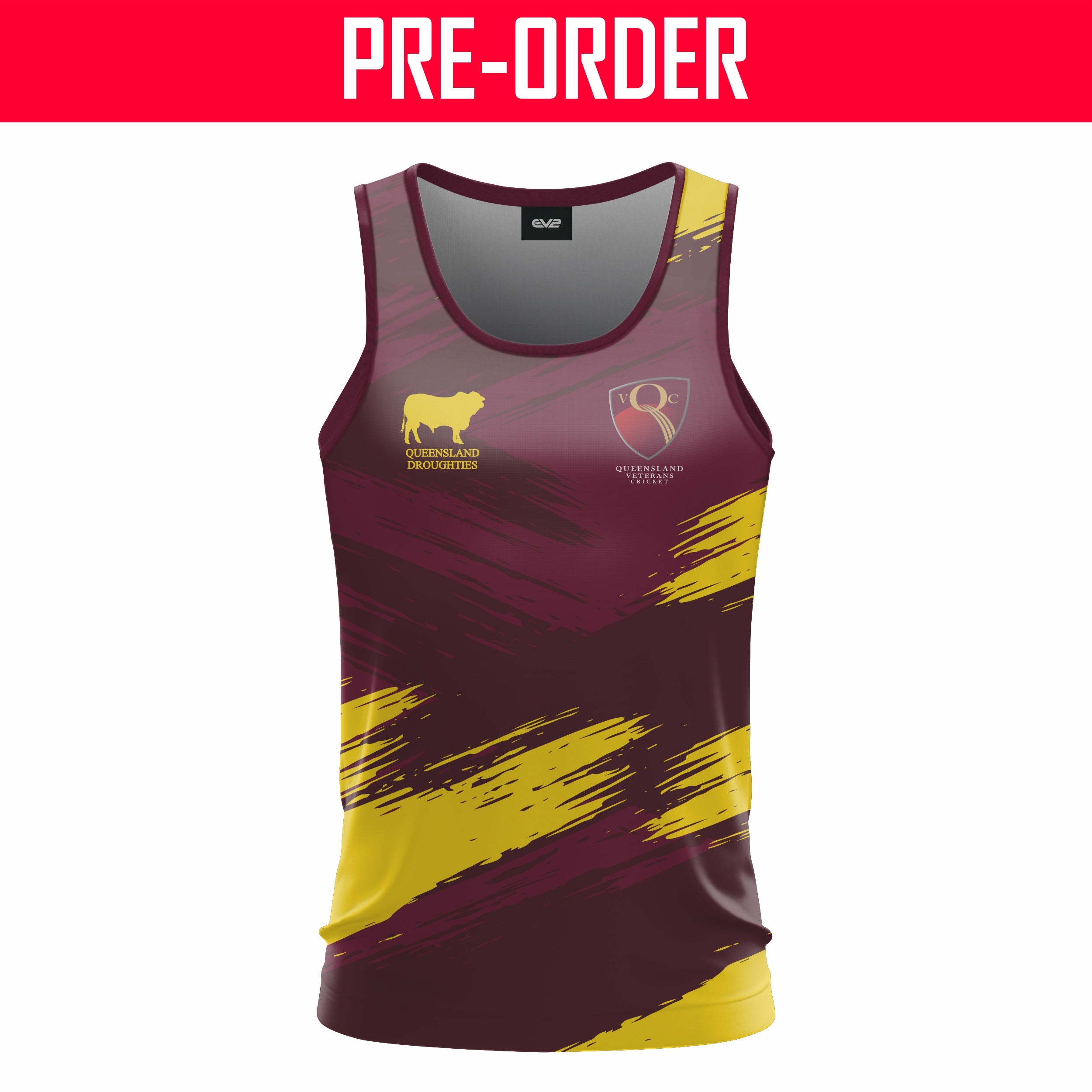 Queensland Veterans Cricket - Training Singlet