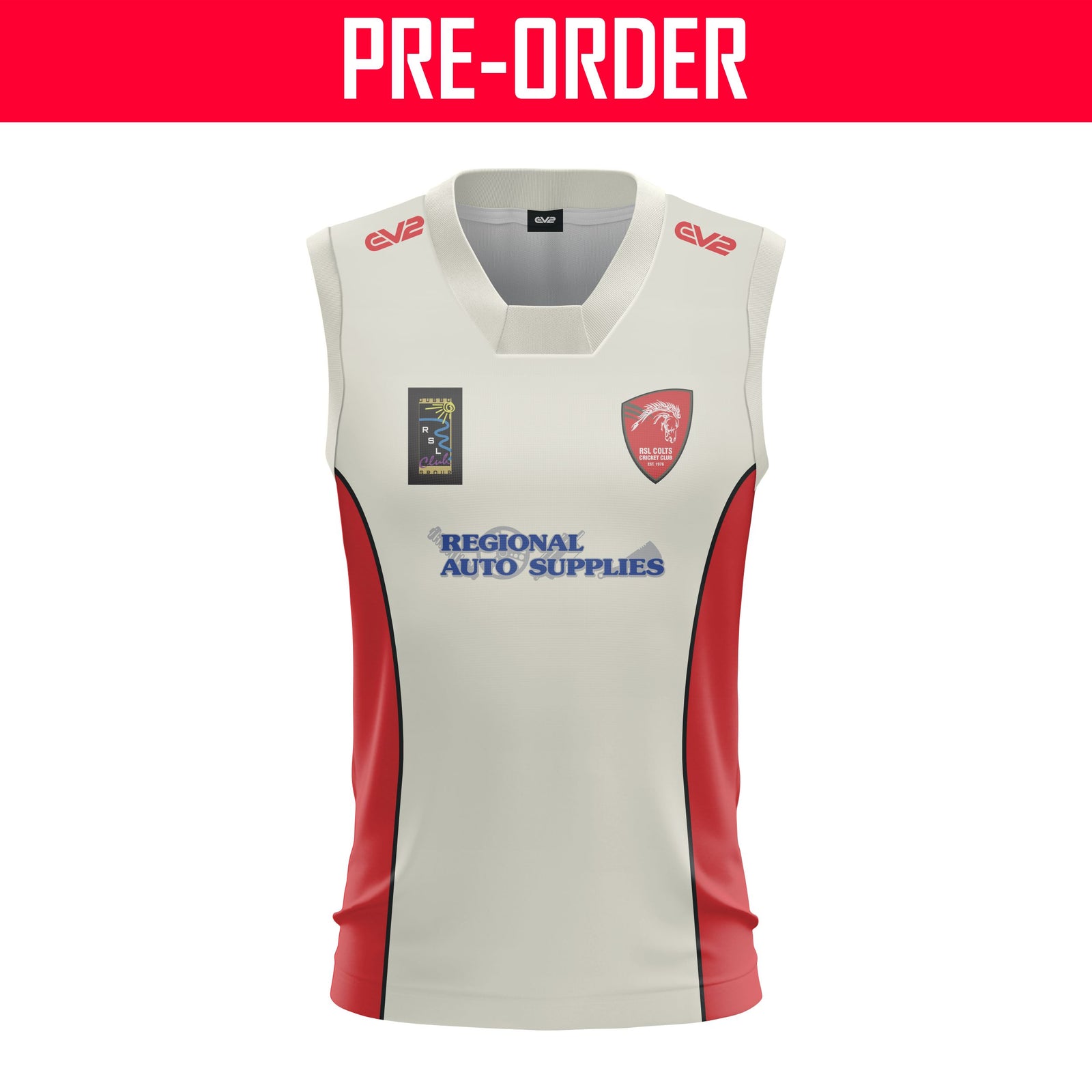 RSL Colts Cricket Club - Cricket Vest - CREAM