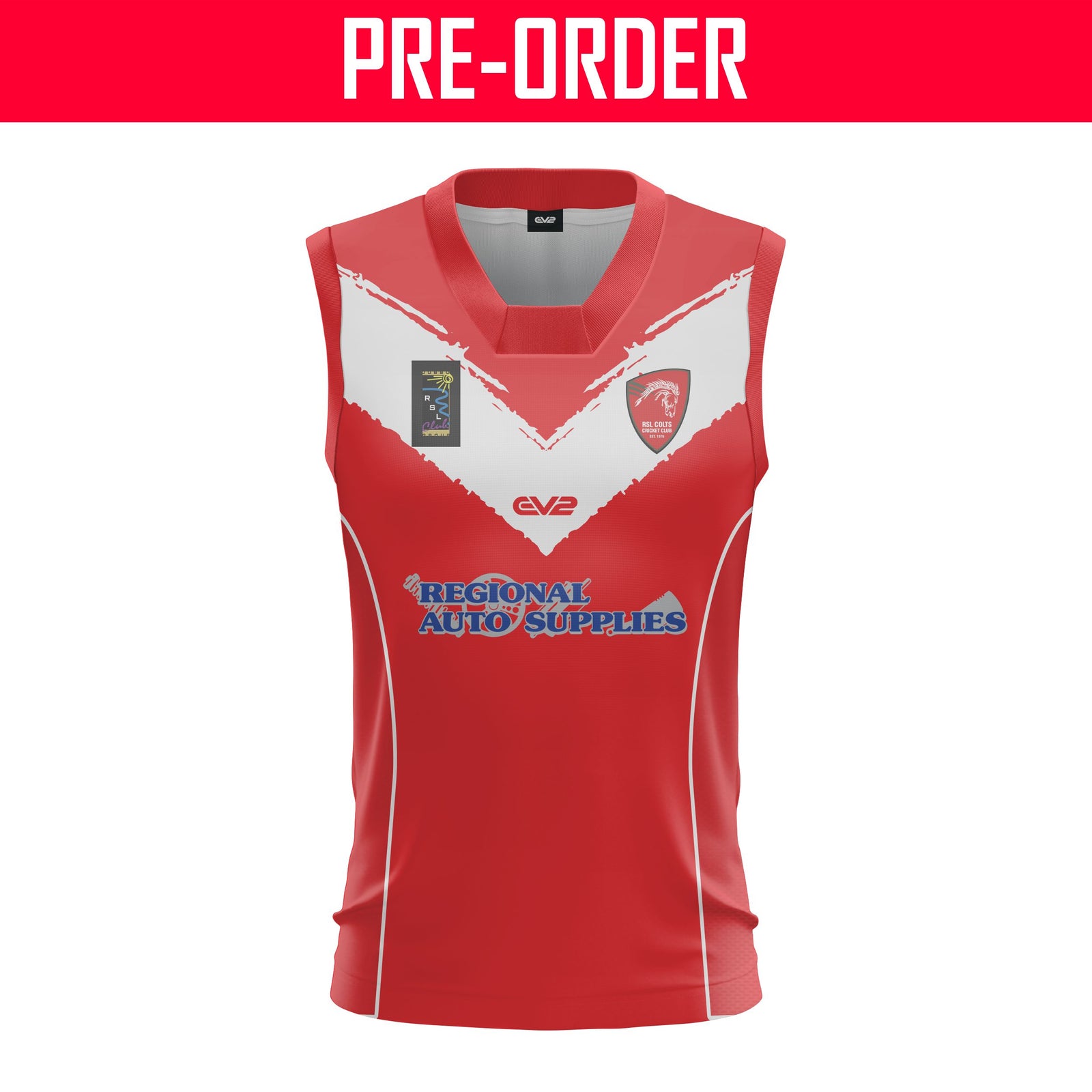 RSL Colts Cricket Club - Cricket Vest - RED