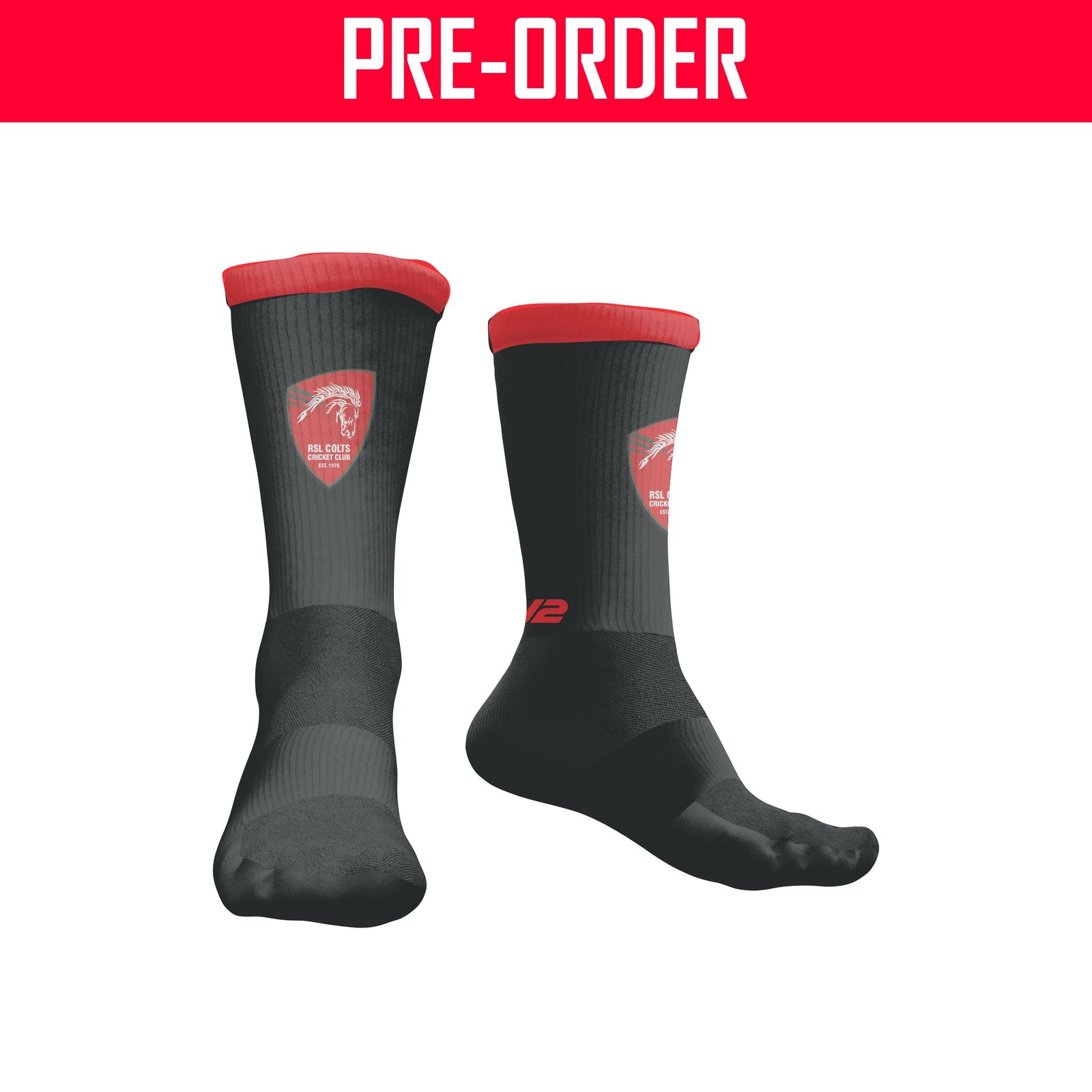 RSL Colts Cricket Club - Pro Crew Sock - Black