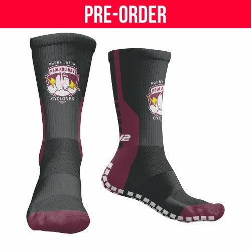 Redland Bay Cyclones Rugby Union - Pro Grip Sock