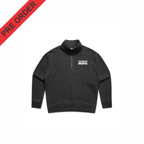 Kalangadoo Magpies - Mens - Relax Faded Half Zip - 5167 - Faded Black