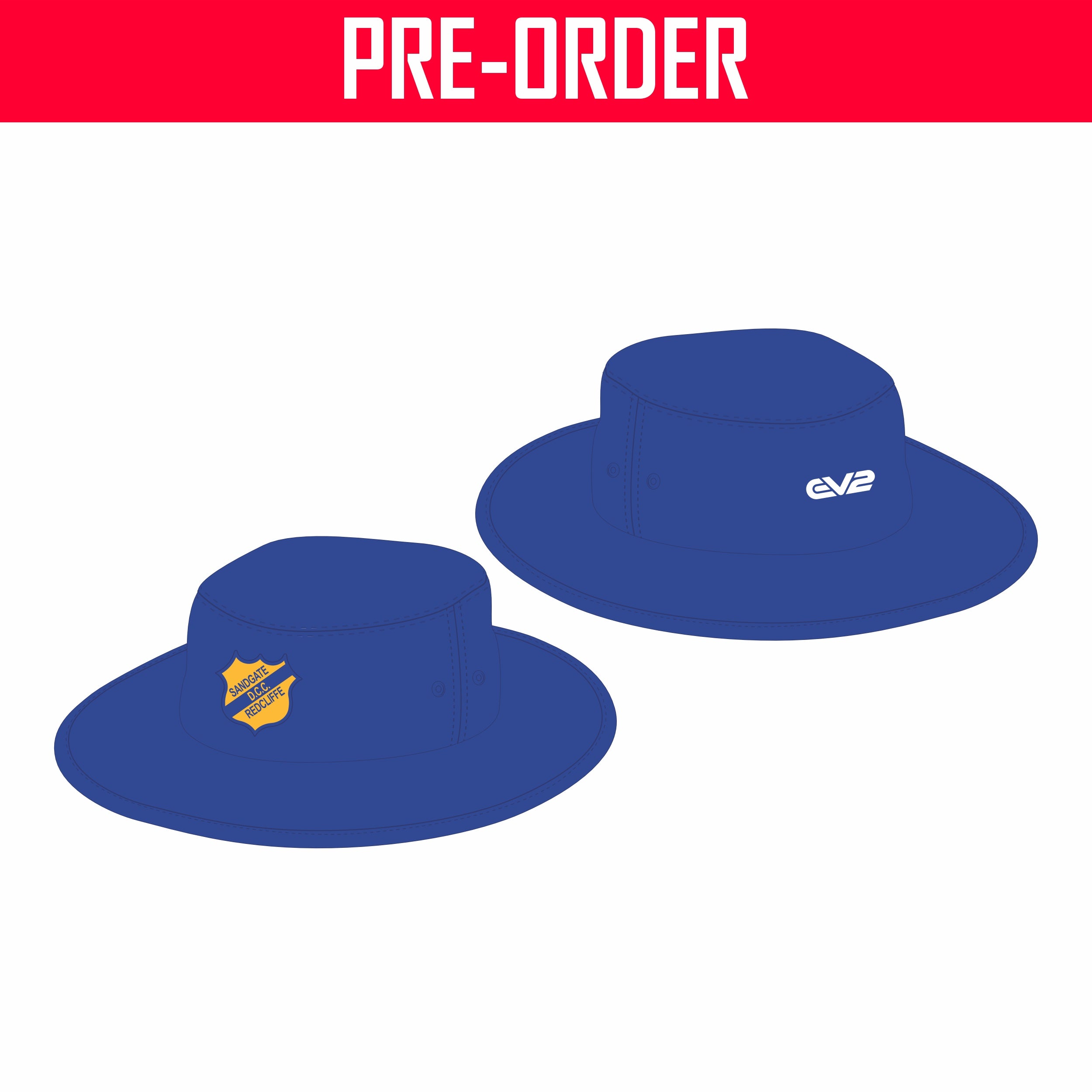 Sandgate-Redcliffe District Cricket Club - Mesh Wide Brim Cricket Hat
