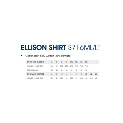 MACKAY CITY AUTO GROUP-S716ML ELLISON BUSINESS SHIRT BLACK CHECK-MENS