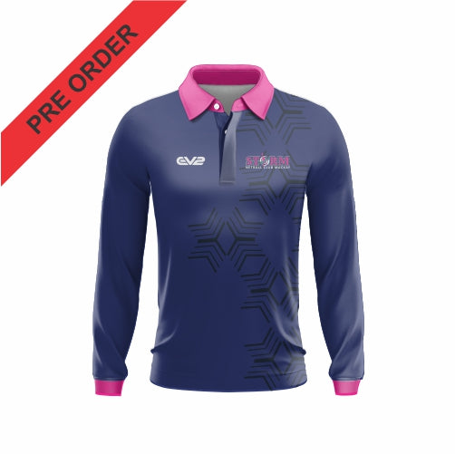 Storm Netball - Long Sleeve Champion Polo