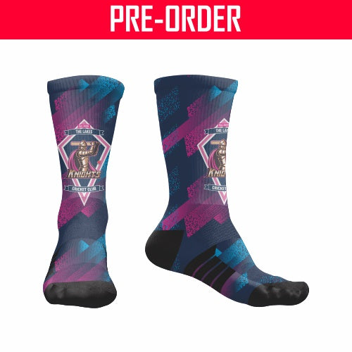 The Lakes Knights - Royal/Pink - Pro Crew Sock