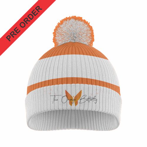 The Orange Butterfly - POM POM Beanie
