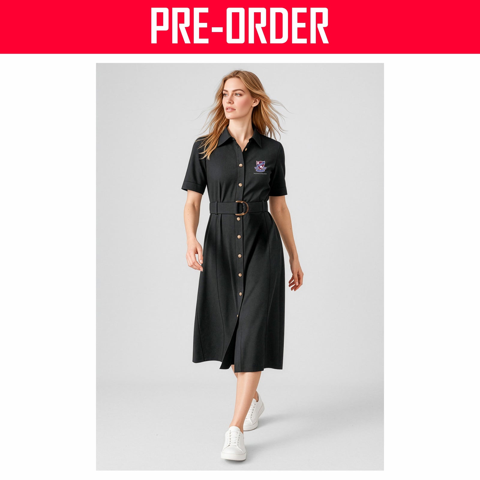Wavell State High School - Adele Womens Midi Dress - BLACK