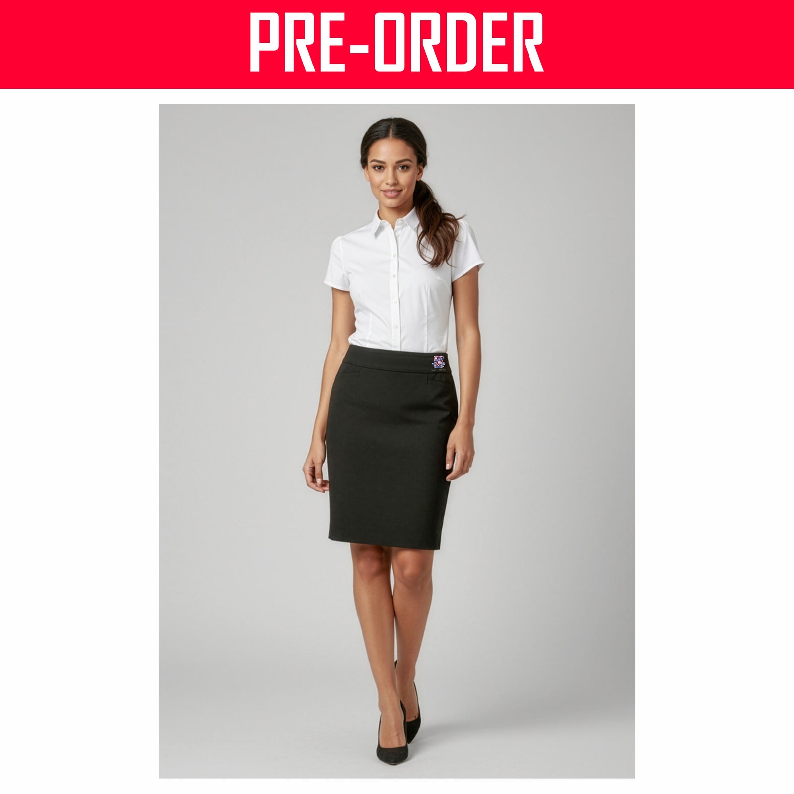 Wavell State High School - Classic Womens Knee Length Skirt - BLACK
