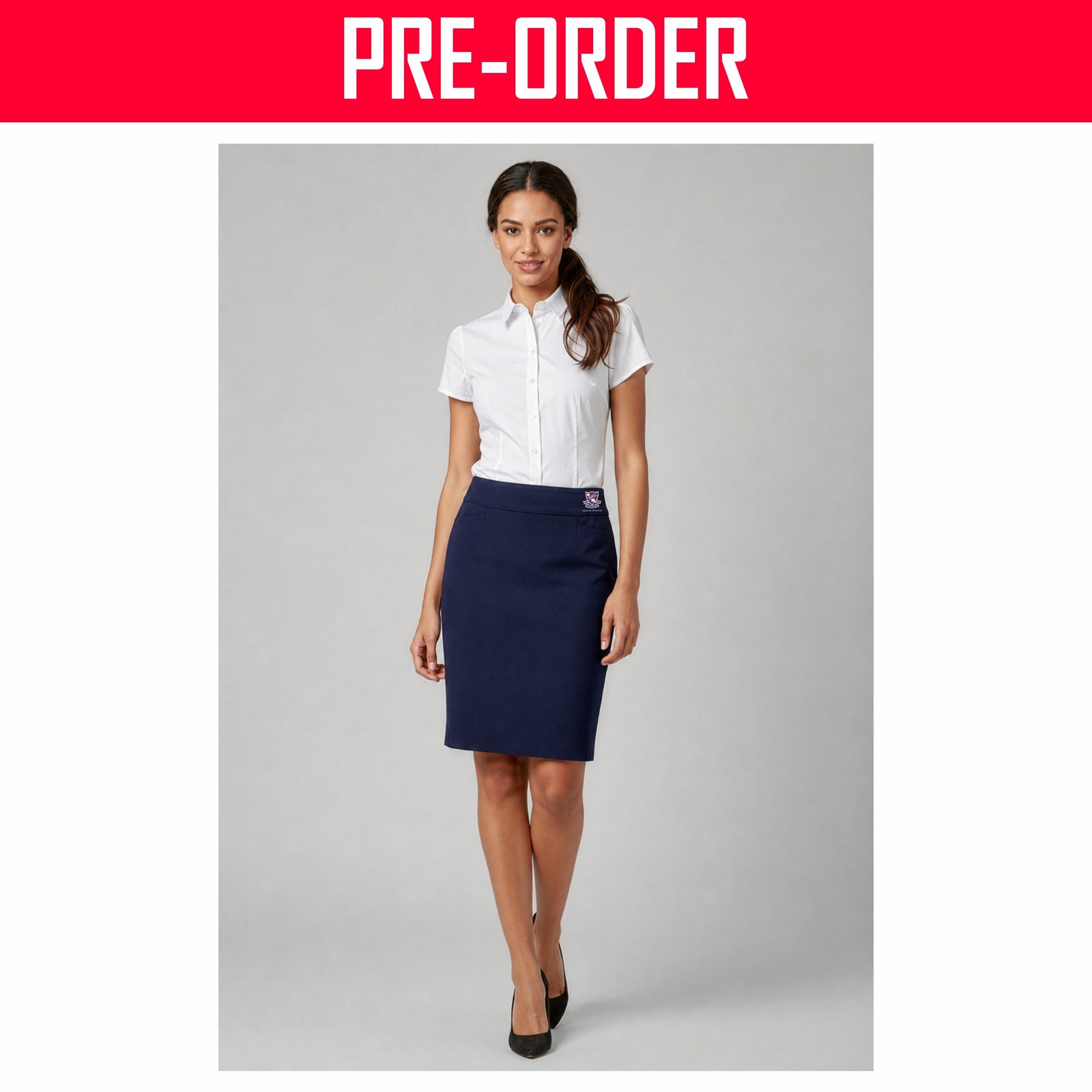 Wavell State High School - Classic Womens Knee Length Skirt - NAVY