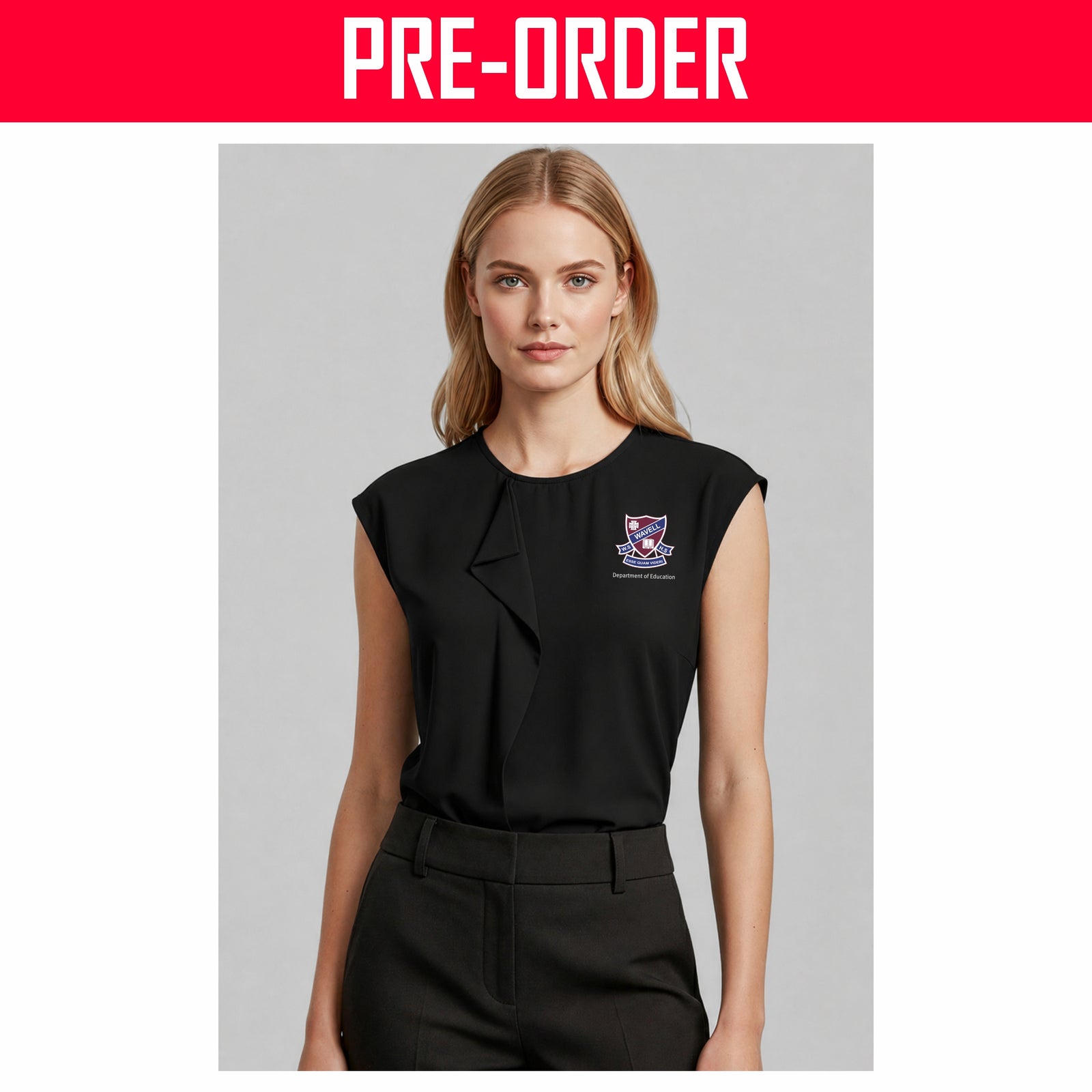 Wavell State High School - Mia Womens Top - BLACK
