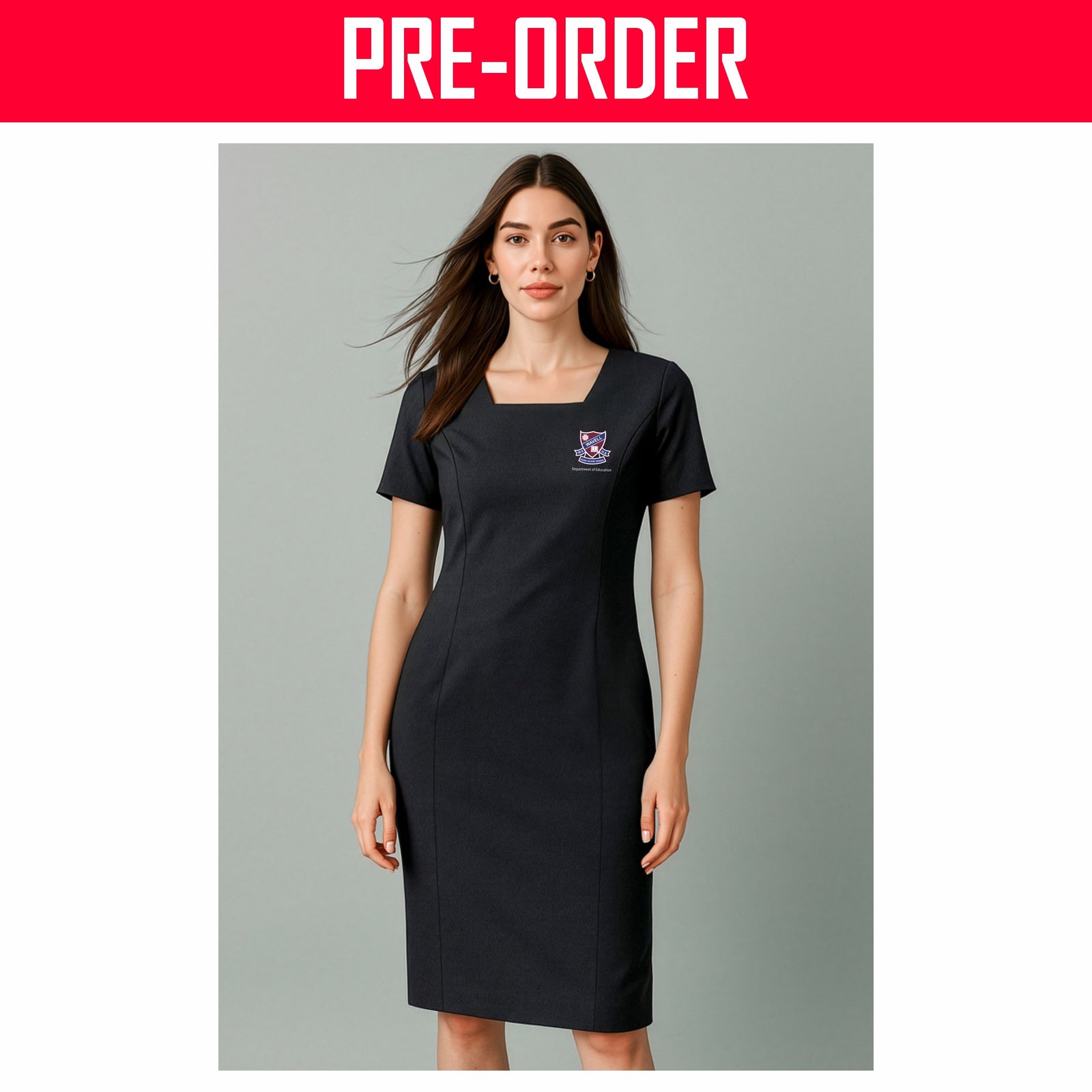 Wavell State High School - Renew Womens Short Sleeve Dress - BLACK