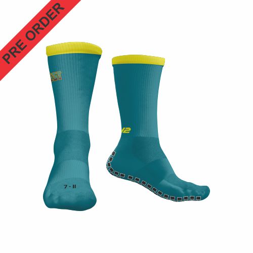 West Hockey Club - Pro Crew Sock with Grip - Teal
